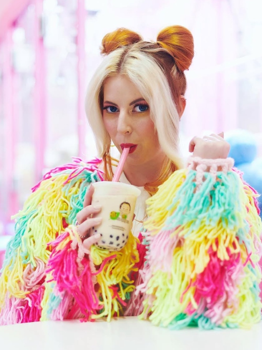 Colorful Rainbow Fringe Yarn Party Rave Festival Jacket
